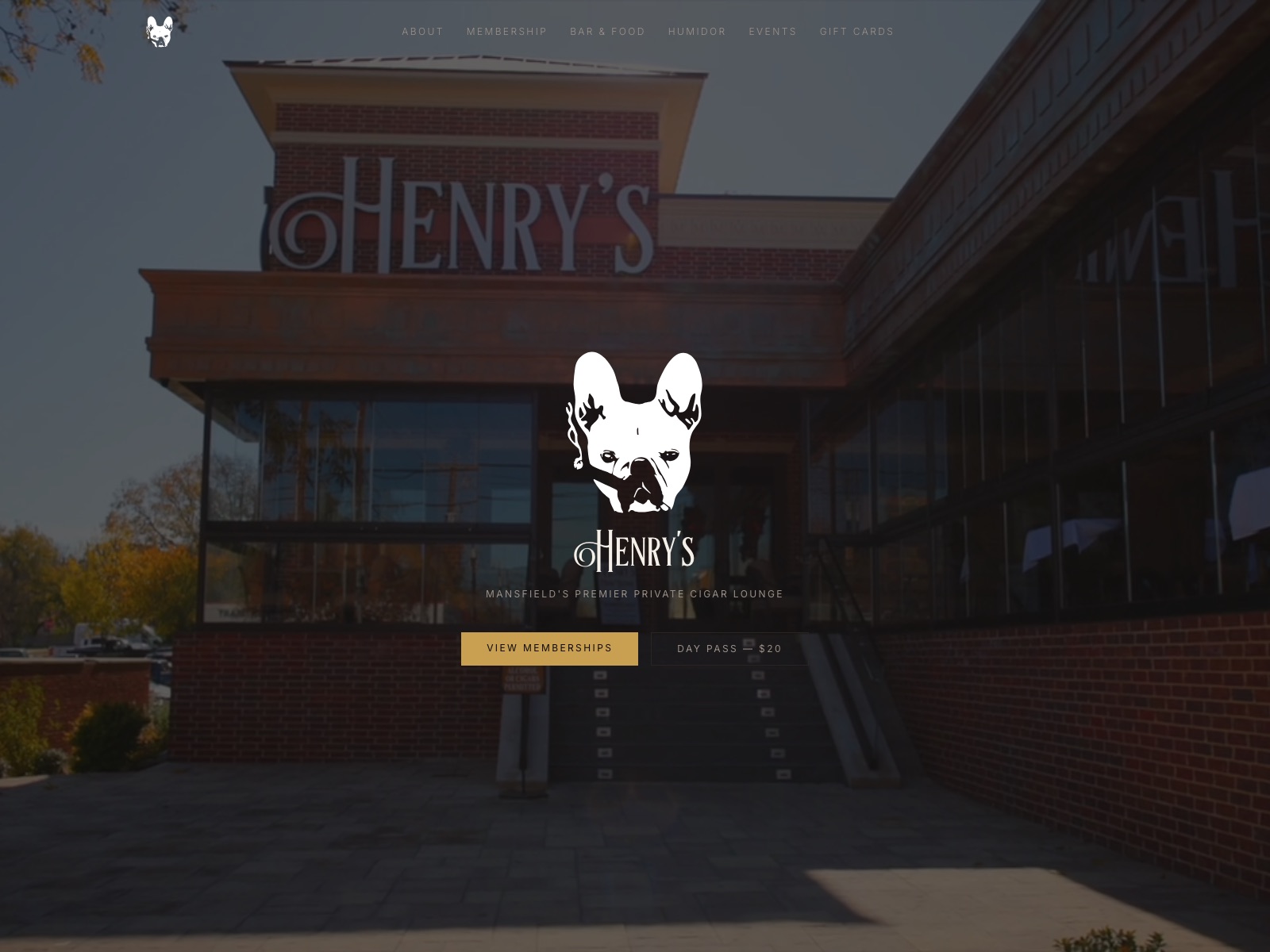 Henry's Cigar Lounge public website